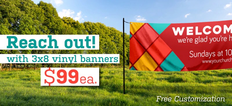 Custom vinyl banners for churches