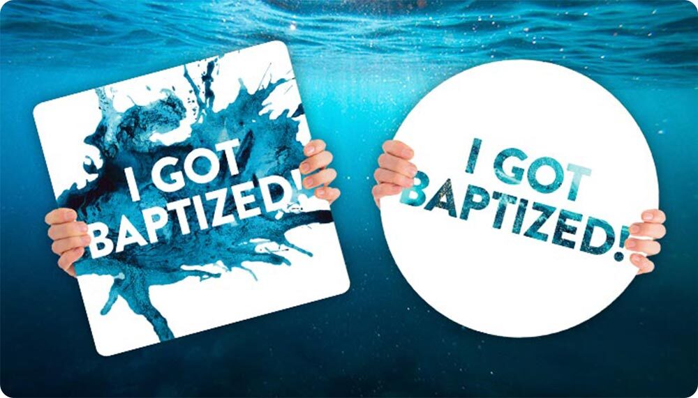 Handheld Baptism Signs
