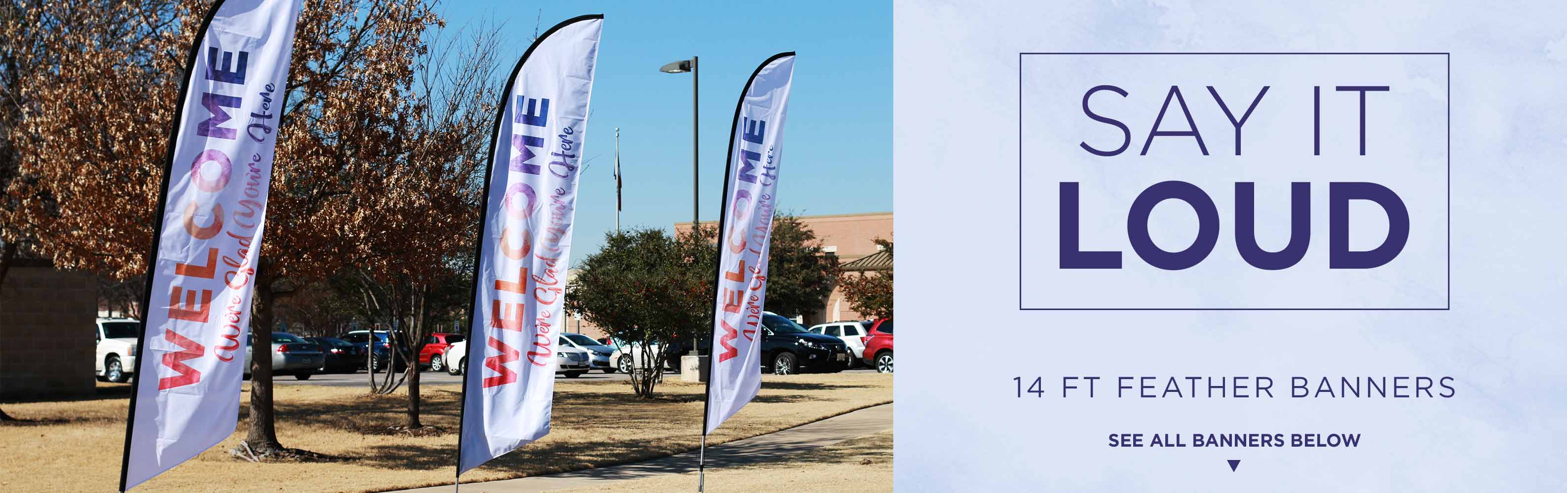 Feather flag designs for churches